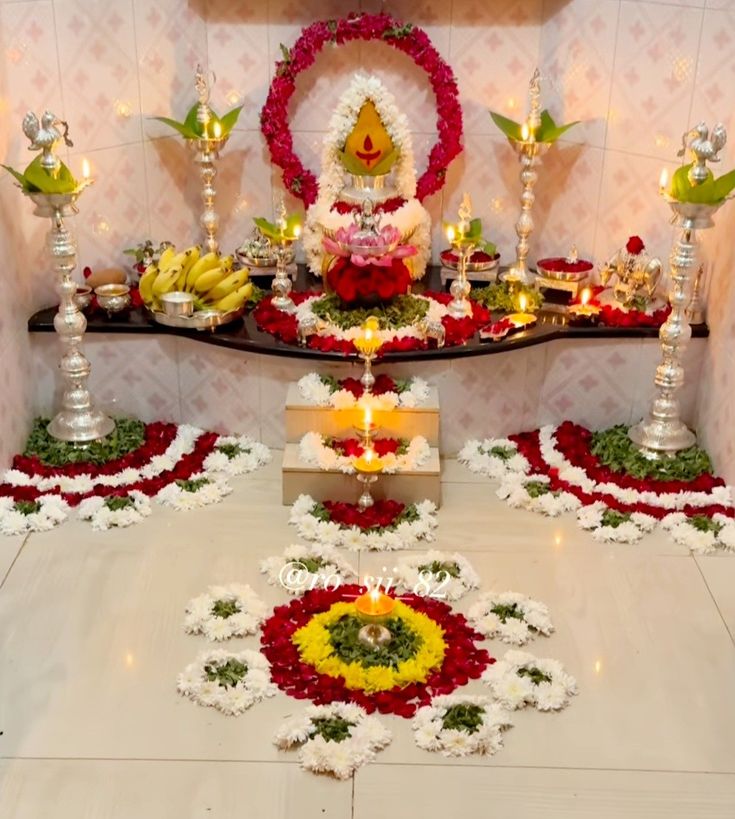 Minimalistic and Contemporary Varamahalakshmi Decoration Ideas