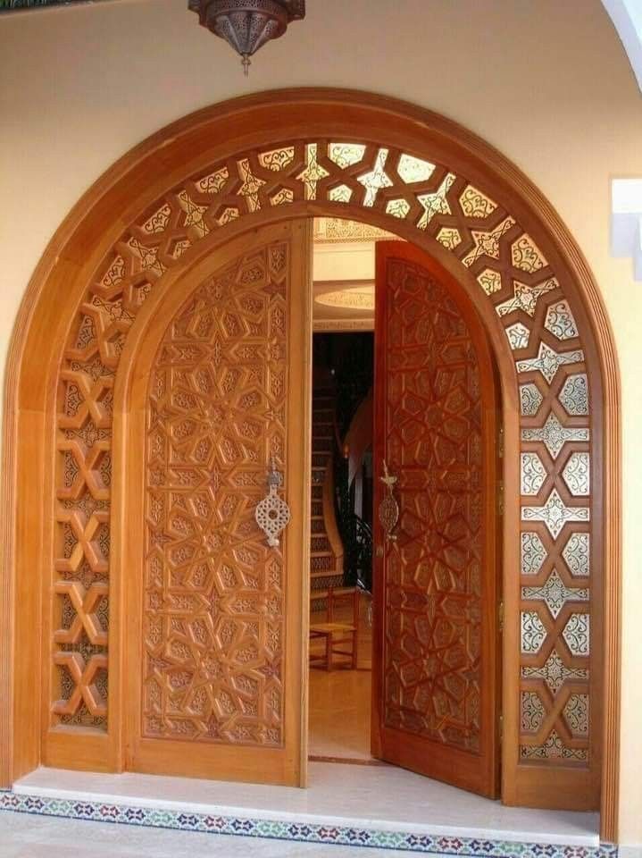  Traditional Wooden Main Door Arch Design in India