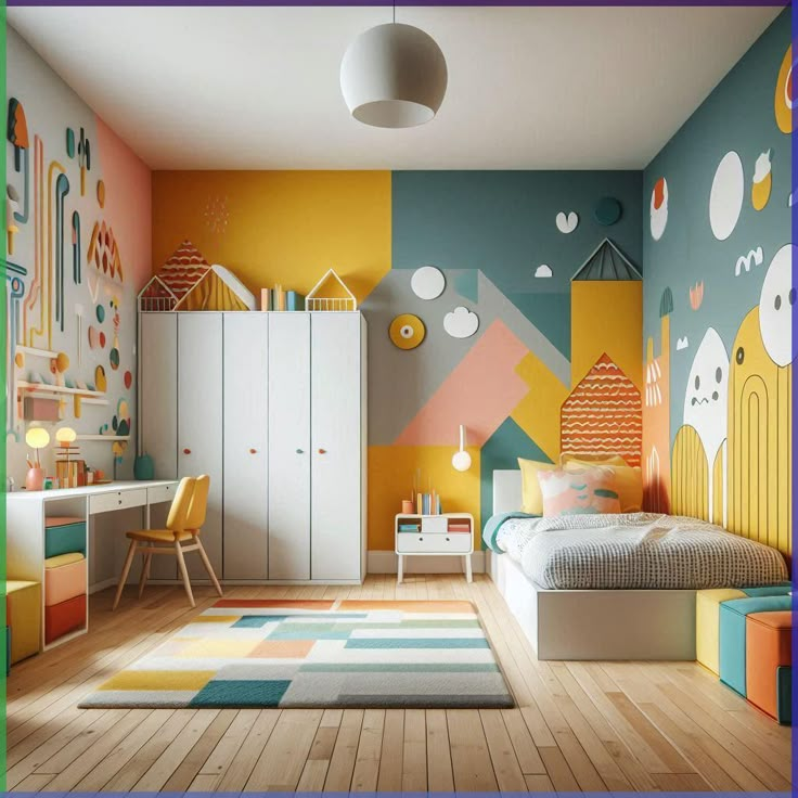 Playful Colour Combinations for Kids' Rooms