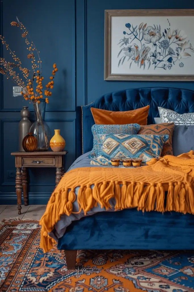 Orange and Blue: A Bold Contrast for an Energetic Vibe