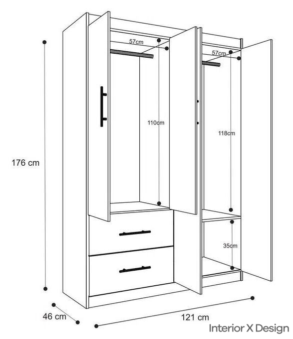 wardrobe size