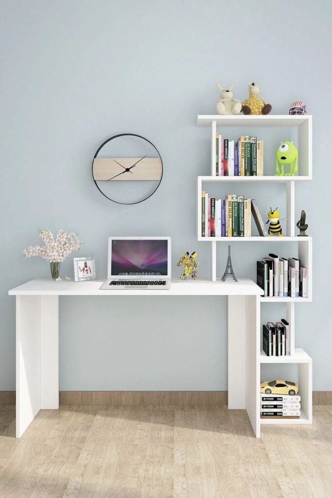 Compact and Sleek Floating Study Table for Small Bedrooms