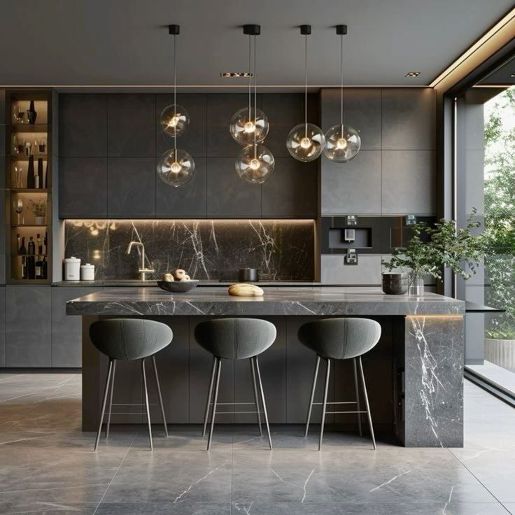 Sleek and Minimalist Luxury Home Bar Design