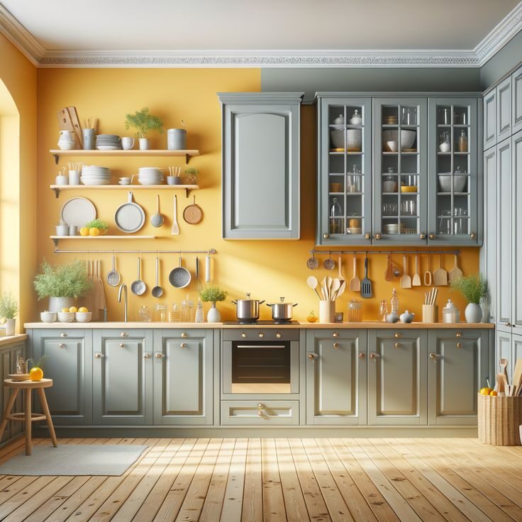 Yellow Walls in Kitchens for a Fresh, Inviting Feel