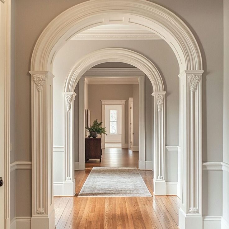 Curved Arch with Elegant Molding