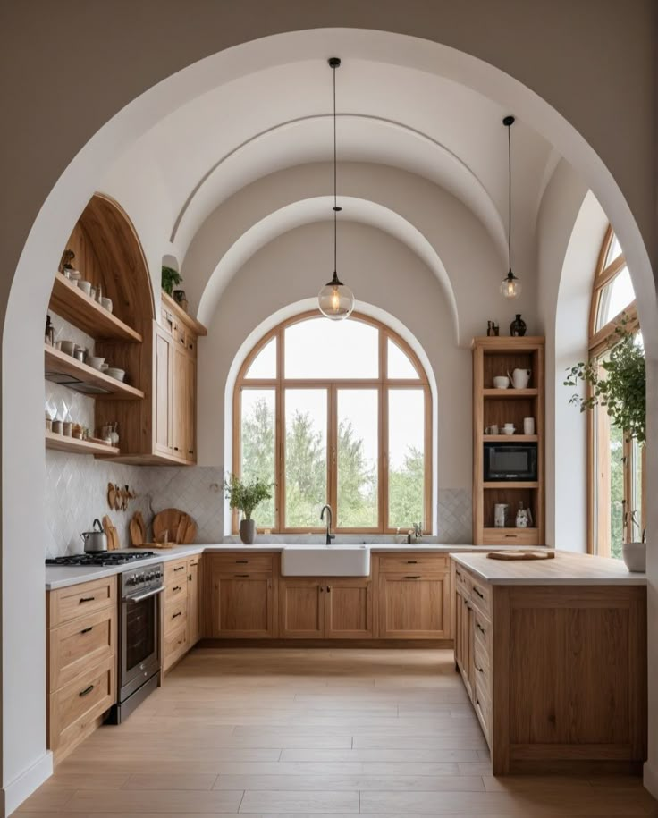 Rustic Farmhouse Arch: Bringing Warmth and Charm to Your Kitchen