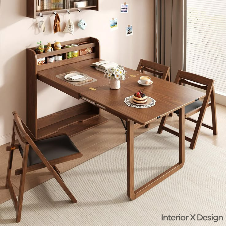 Folding dining table design